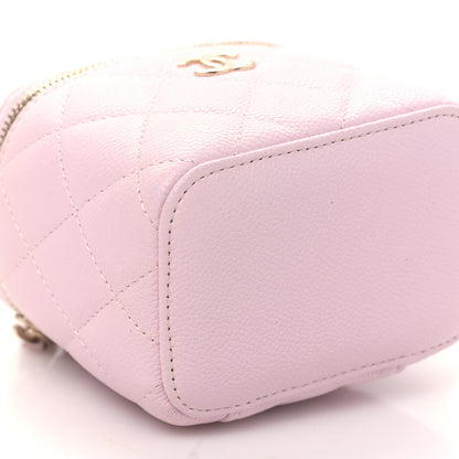 Chanel Caviar Quilted Mini Vanity Case With Chain Light Pink 9 of 10