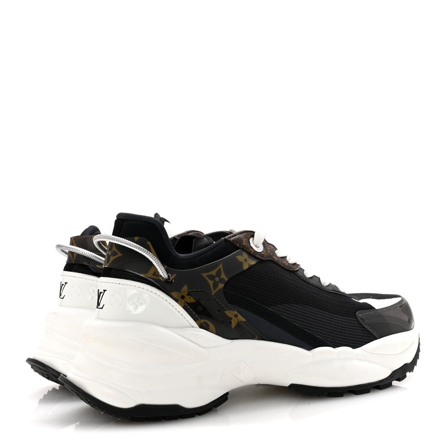 Monogram Calfskin Run 55 Sneakers 39 Black