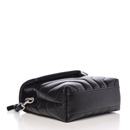 Saint Laurent Calfskin Y Quilted Monogram Toy Loulou Crossbody Bag Black 4 of 13