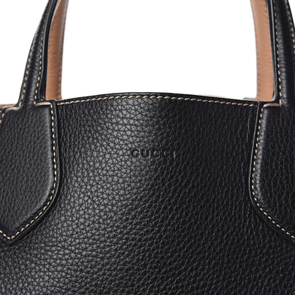 Gucci Cellarius Calfskin Bi-Color Medium Ramble Reversible Tote Black Camelia 12 of 16