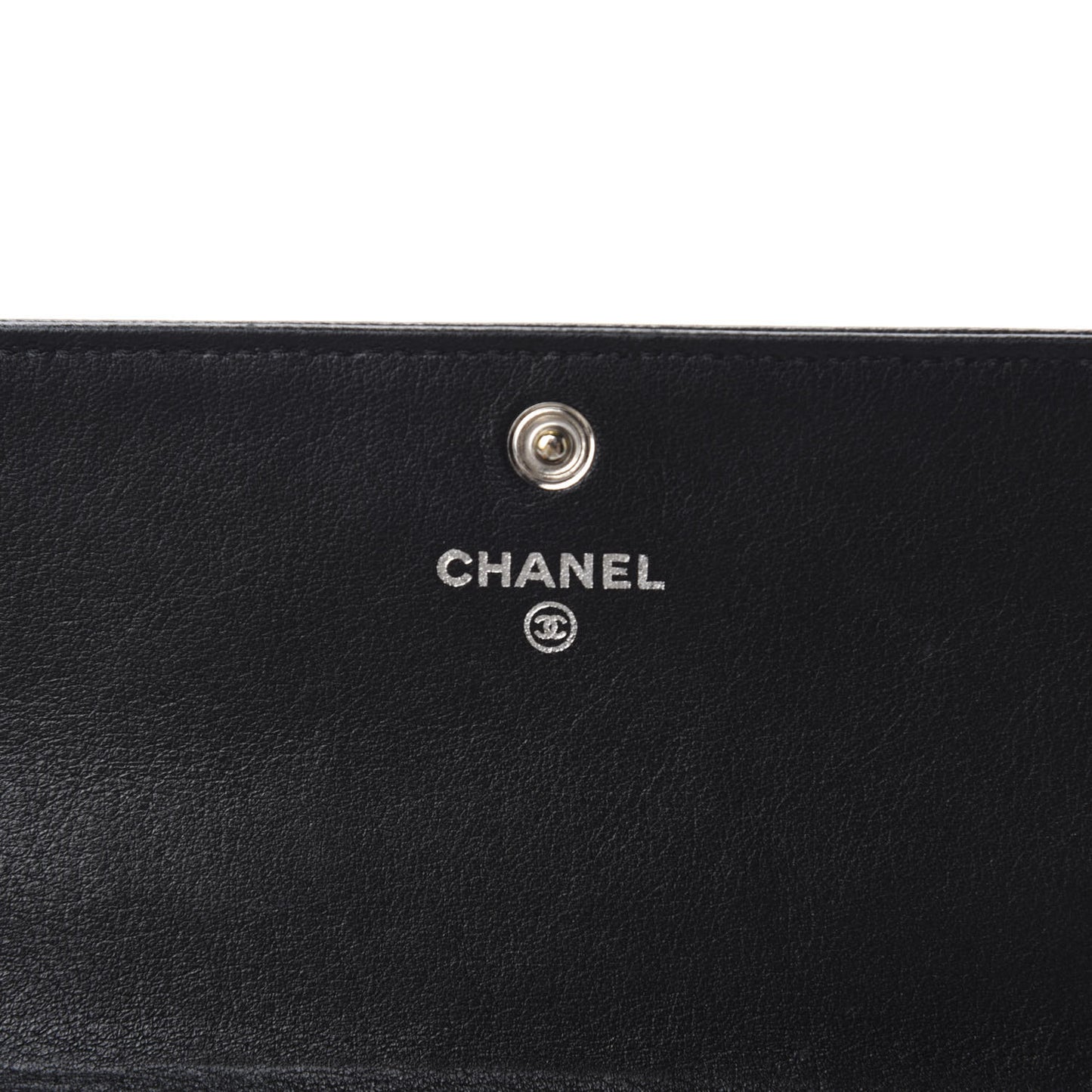 Caviar Sevruga CC Large Gusset Flap Wallet Black