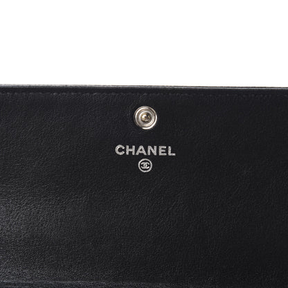 Chanel Caviar Sevruga CC Large Gusset Flap Wallet Black 6 of 11