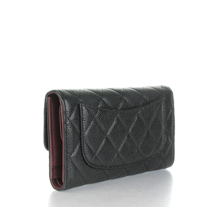Chanel Caviar Quilted Large Flap Wallet Black 4 of 8