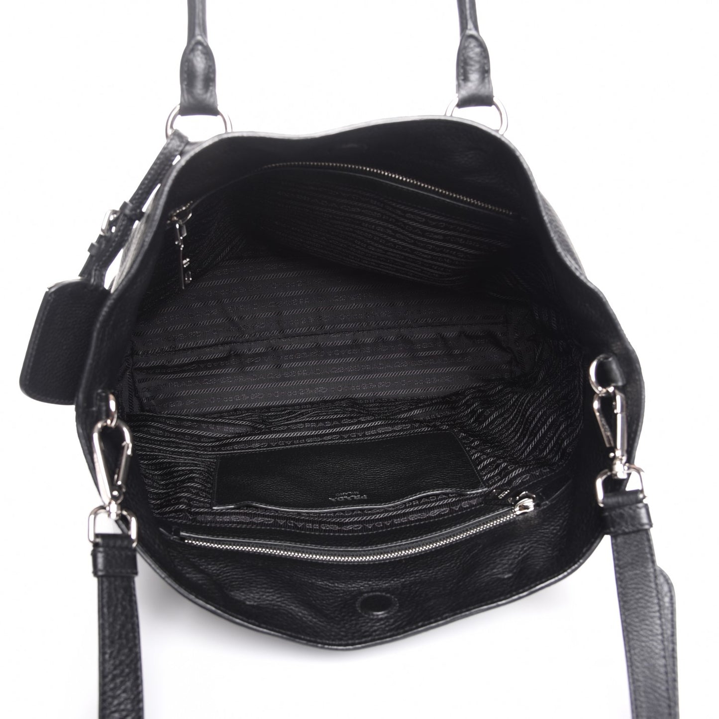 Vitello Daino Tote Nero Black