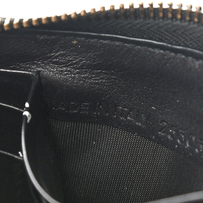 Balenciaga Lambskin Allover Logo Classic Hardware Continental Zip Around Wallet Black 7 of 9