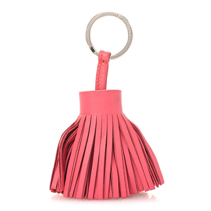 Hermes Lambskin Carmen Tassel Key Holder Rose Lipstick 1 of 3