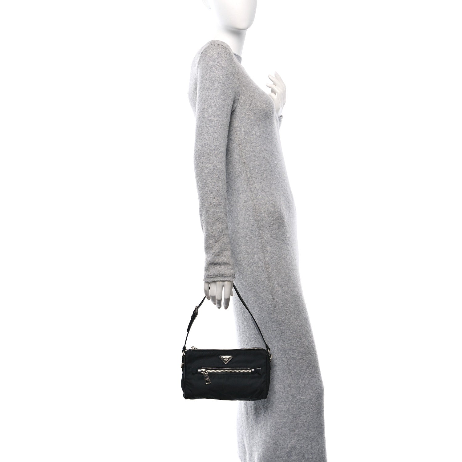 Prada Tessuto Nylon Shoulder Bag Black 1656222 – FASHIONPHILE