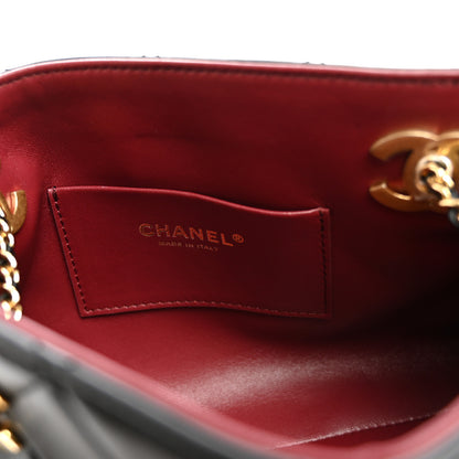 Chanel Lambskin Quilted Small Eyes On You Shopping Bag Black 6 of 10