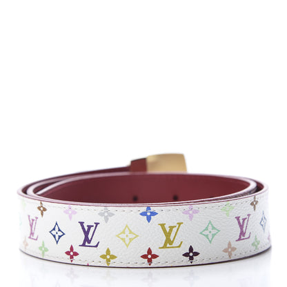 Louis Vuitton Monogram Multicolor LV Cut Reversible Belt 80 32 White Grenade 2 of 6