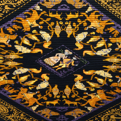 Hermes Silk Plisse Early America Scarf 90 1 of 7
