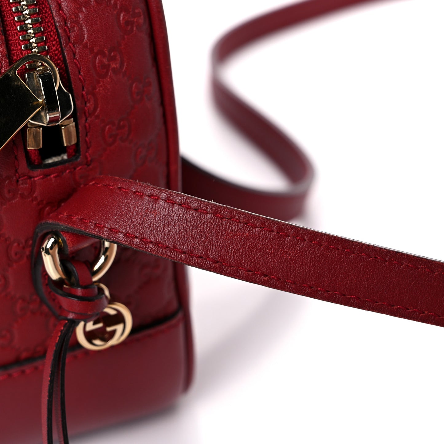 Microguccissima Mini Bree Messenger Bag Red