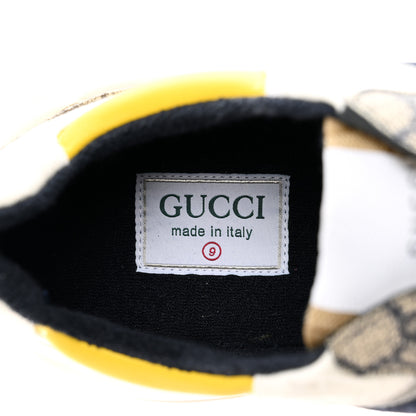 Gucci GG Supreme Monogram Mix Monogram Mens Rhyton Sneakers 9 London Blue Beige Sun Yellow 6 of 9