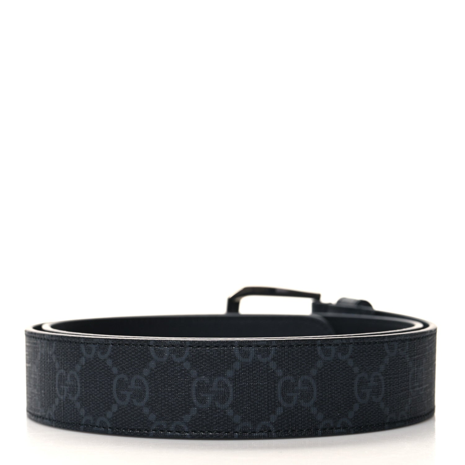 Gucci GG Supreme Monogram Plutone Calfskin 35mm Belt 90 36 Black 2 of 5