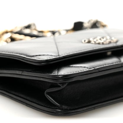 Chanel Lambskin Quilted Chanel 19 Wallet On Chain WOC Black 10 of 11
