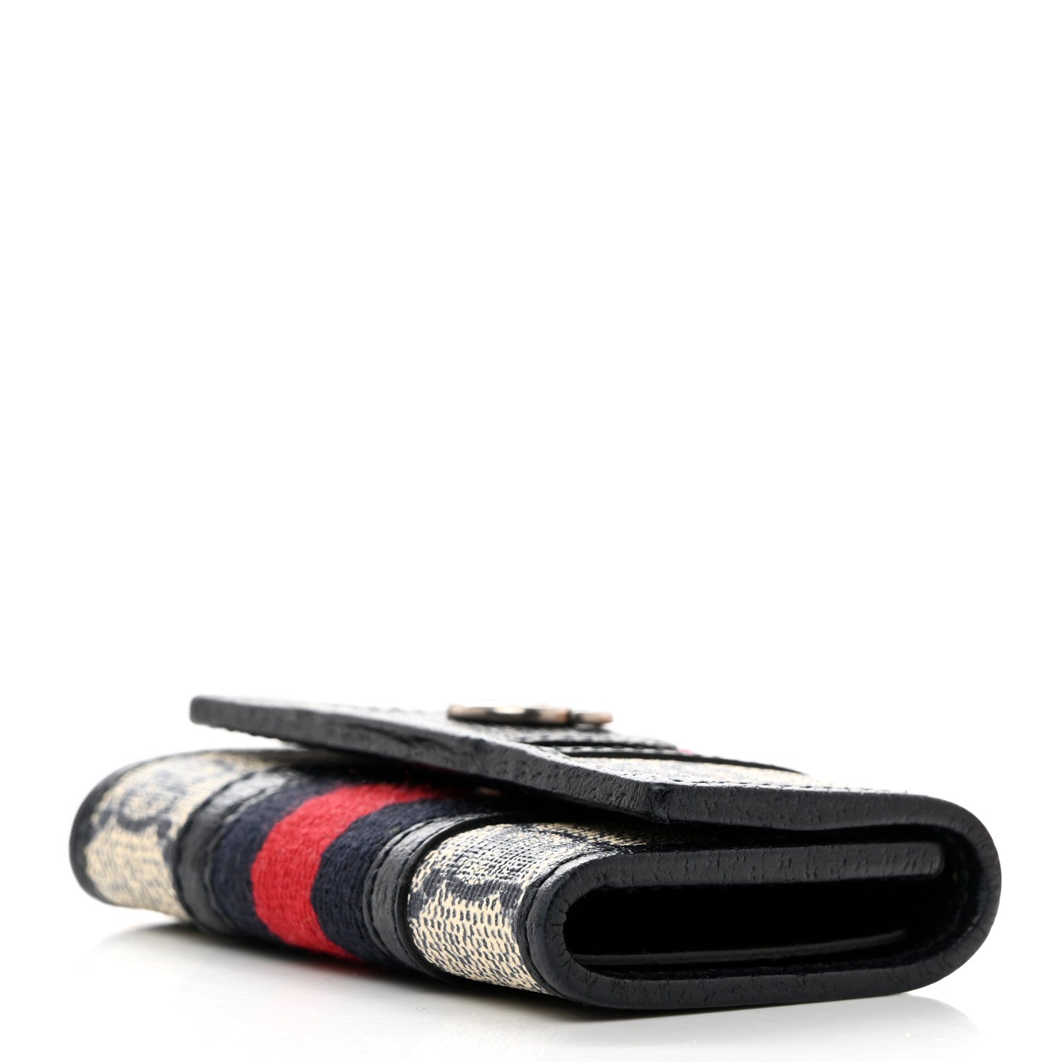 Gucci GG Supreme Monogram Web Ophidia 6 Key Holder Case Beige Blue 4 of 8