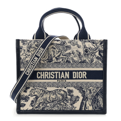 Christian Dior Calfskin Dioriviera Toile De Jouy Small Book Tote With Strap Blue Multicolor 1 of 11