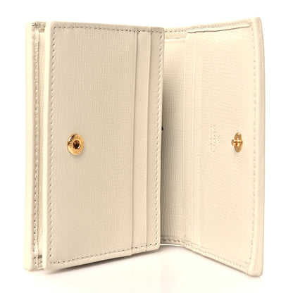 Gucci GG Supreme Monogram Azalea Calfskin Horsebit 1955 Card Case Wallet Beige Ebony Mystic White 5 of 9