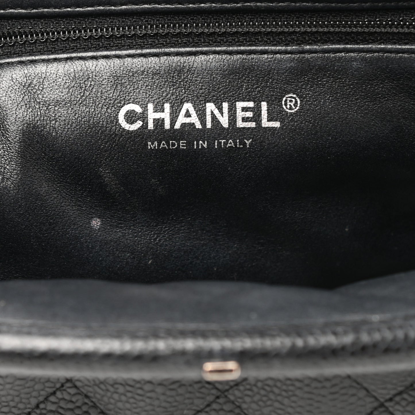 Caviar Quilted Timeless Clutch Black