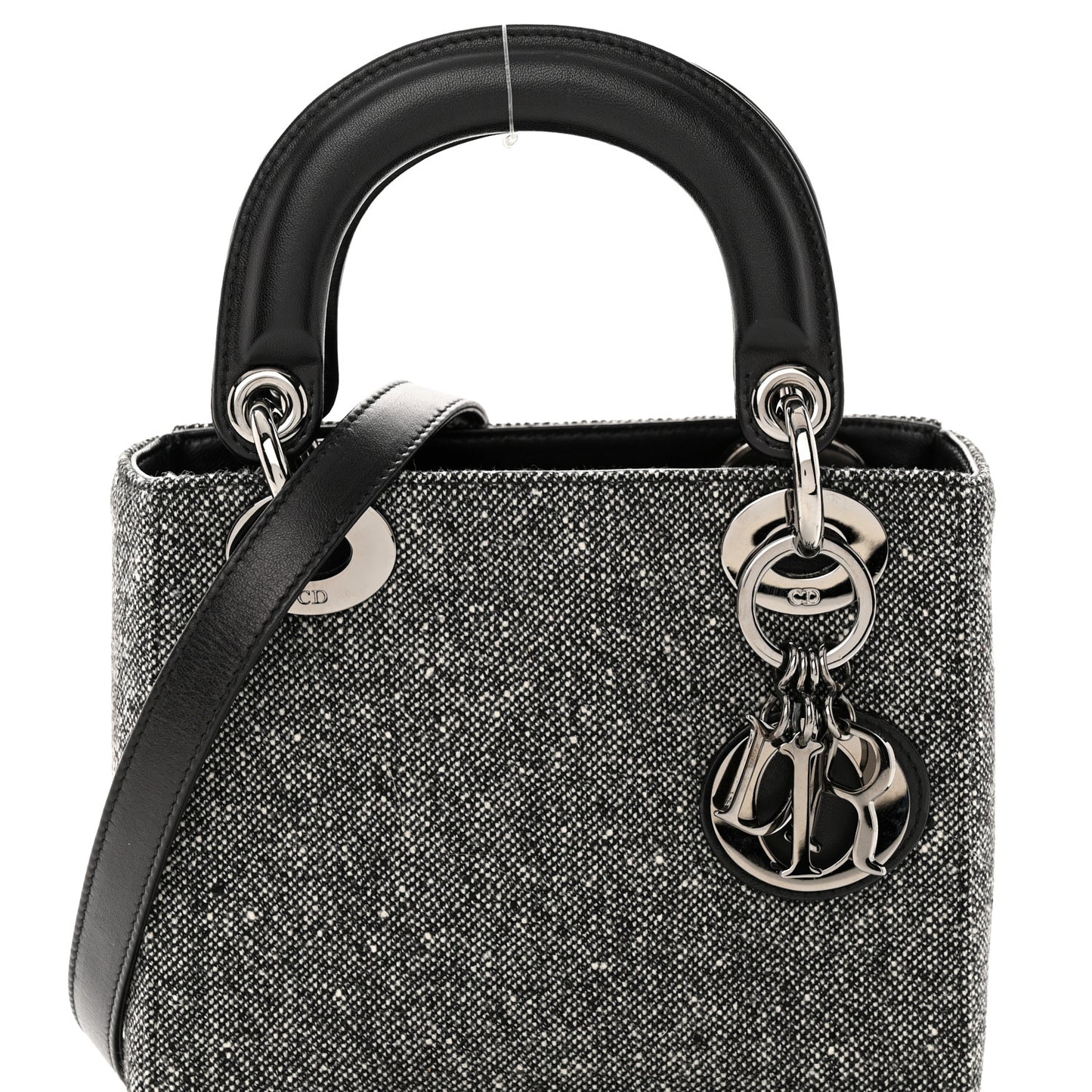 Tweed Mini Lady Dior Black