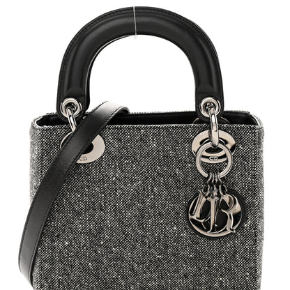 Christian Dior Tweed Mini Lady Dior Black 8 of 15