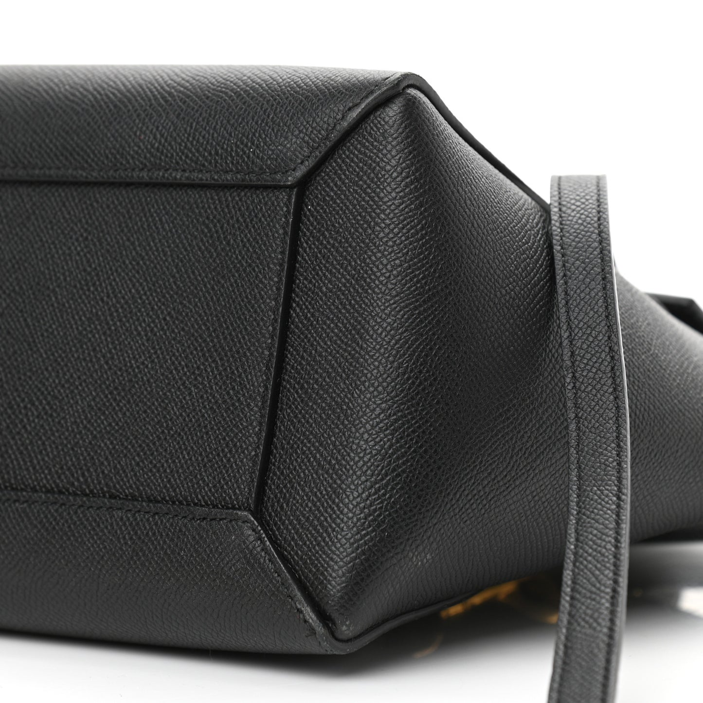 Grained Calfskin Micro Belt Bag Black
