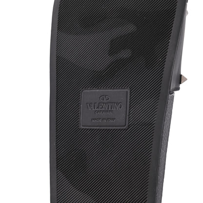 Valentino Garavani Rubber Rockstud Slide Sandals 38 Black 6 of 10