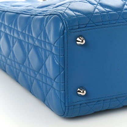 Christian Dior Lambskin Cannage Large Lady Dior Blue 8 of 9