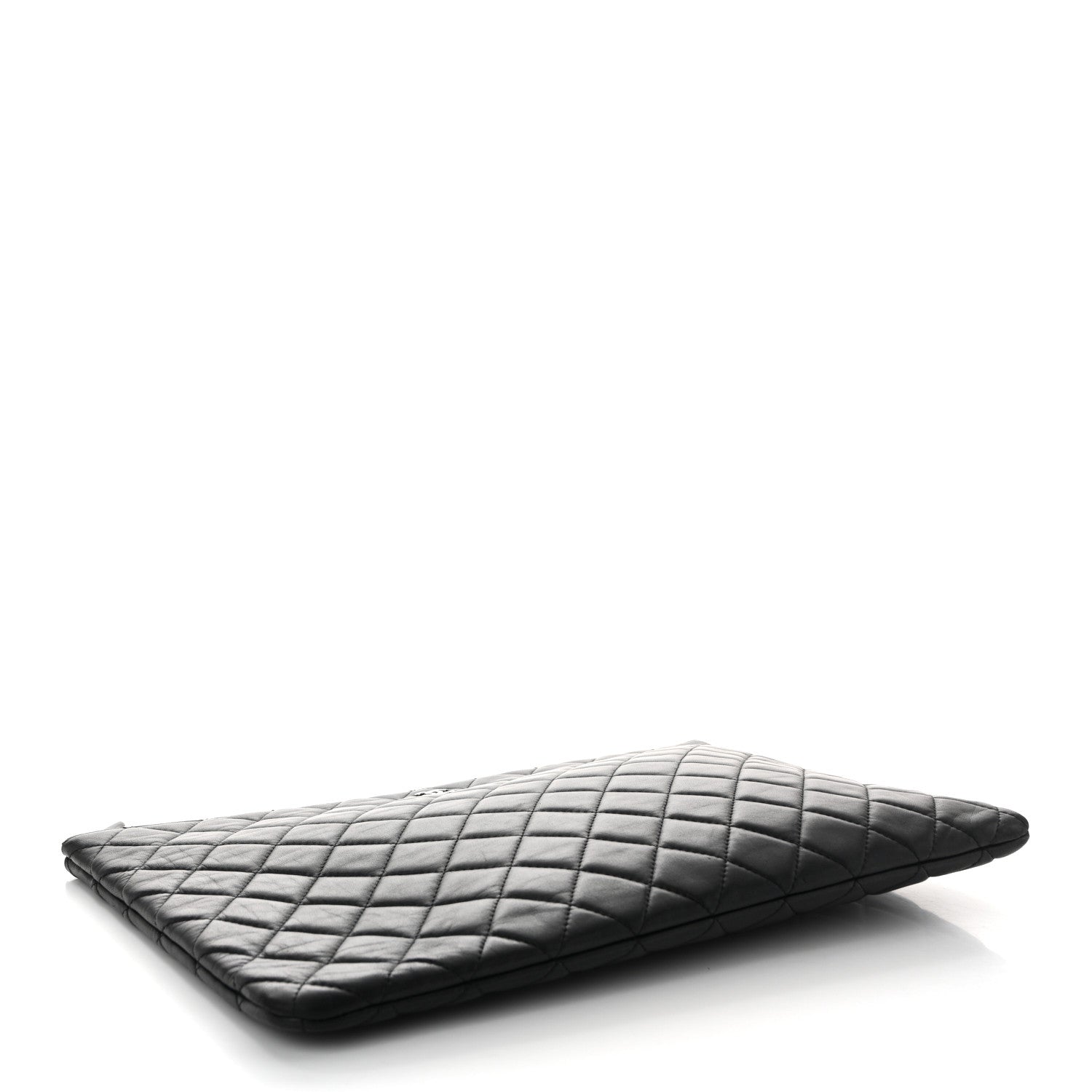 Chanel Lambskin Quilted Large Cosmetic Case Black 4 of 8