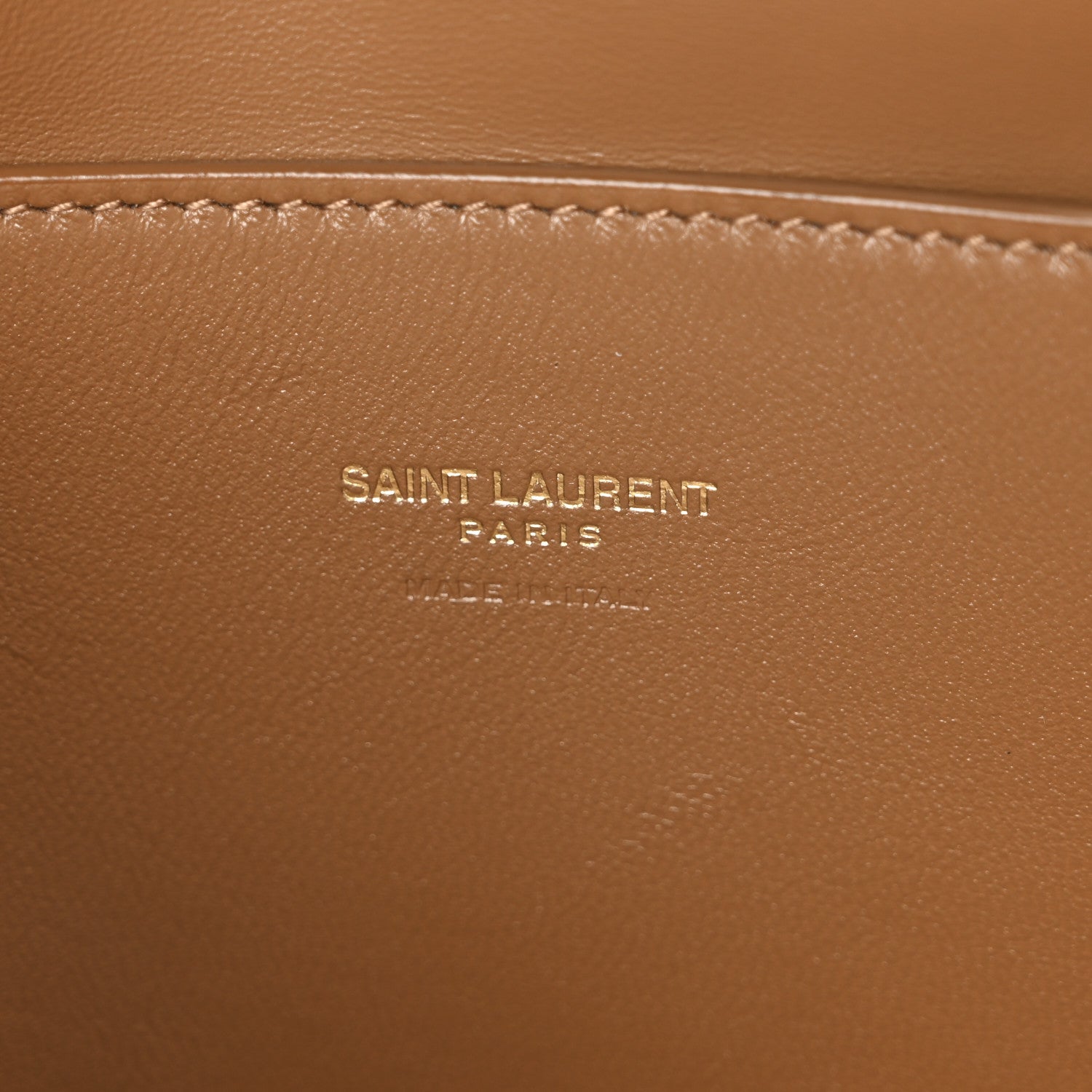Saint Laurent Smooth Calfskin Suede Medium Reversible Monogram Kate Satchel Light Ochre 6 of 10