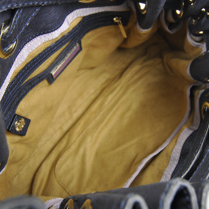 Jimmy Choo Drummed Leather Riki Blue 7 of 9