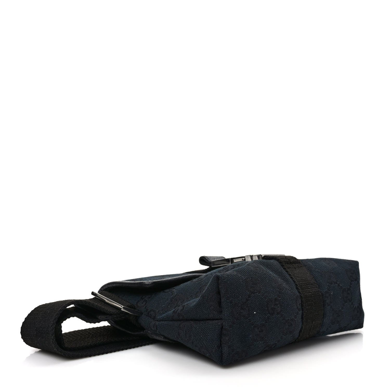 Gucci GG Monogram Web Buckle Belt Bag Black 4 of 9