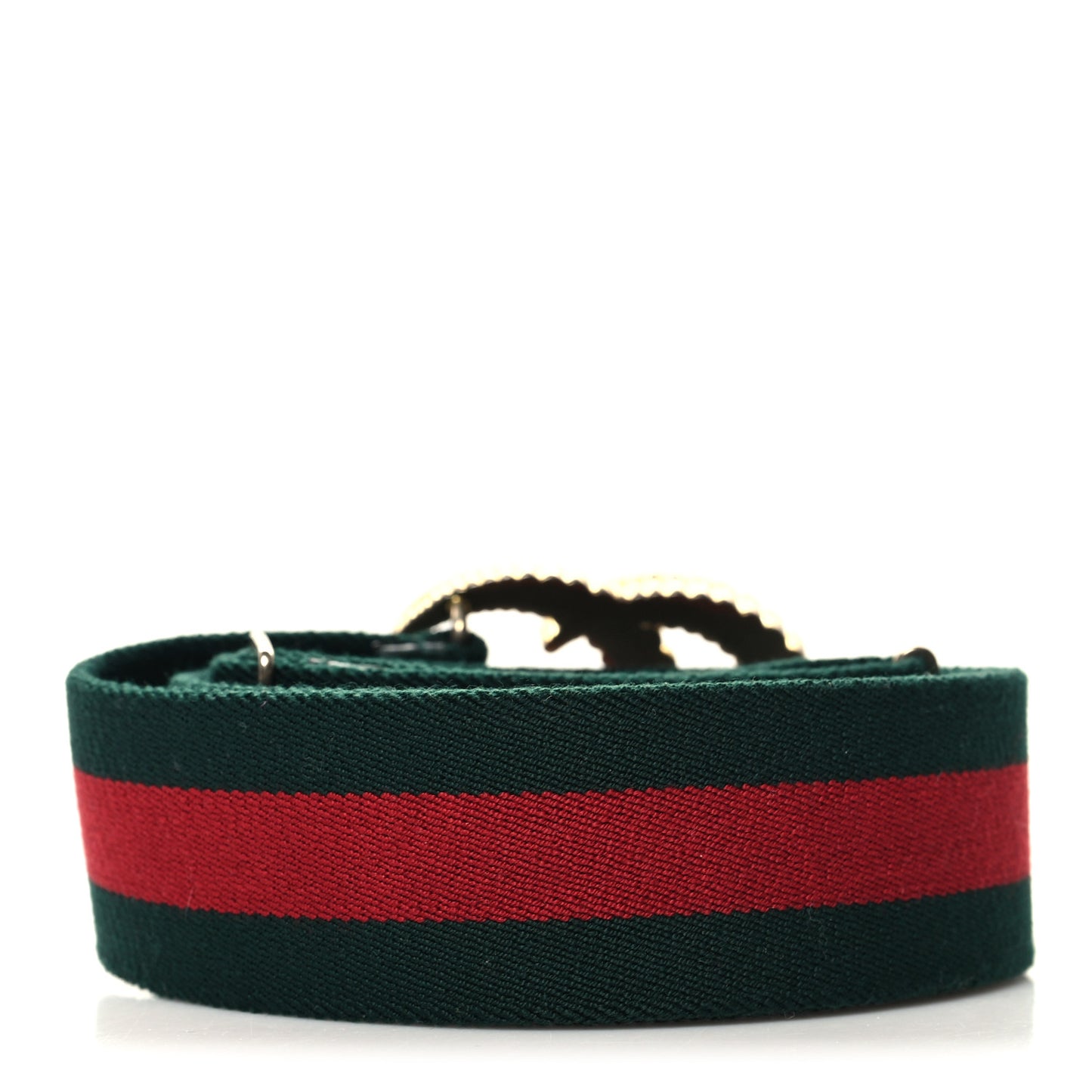 Canvas Torchon Double G Web Belt 85 34 Verde