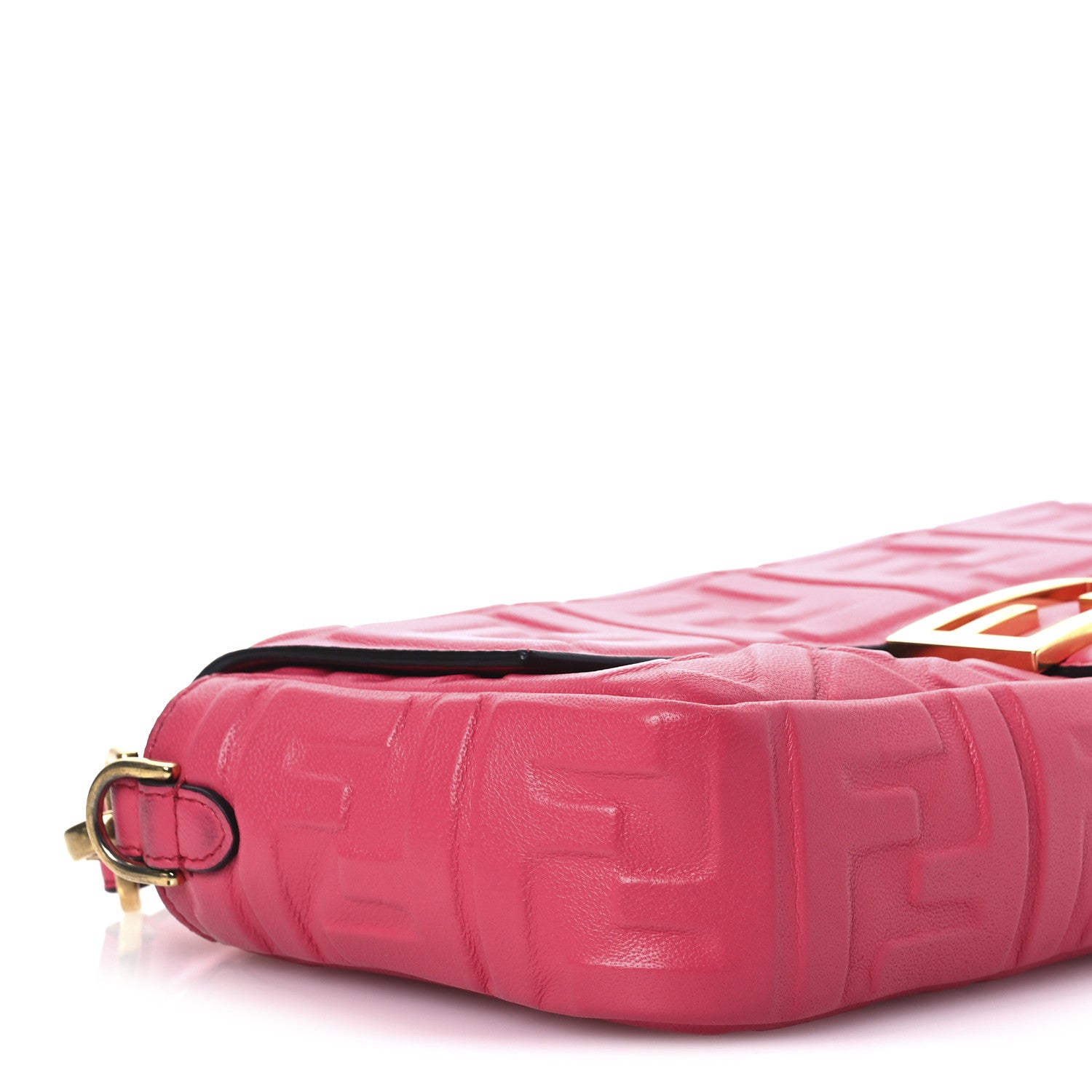 Fendi Nappa FF 1974 Embossed Baguette Lampone 9 of 13