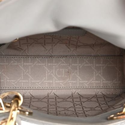 Christian Dior Metallic Lambskin Cannage Mini Lady Dior Grey 5 of 16