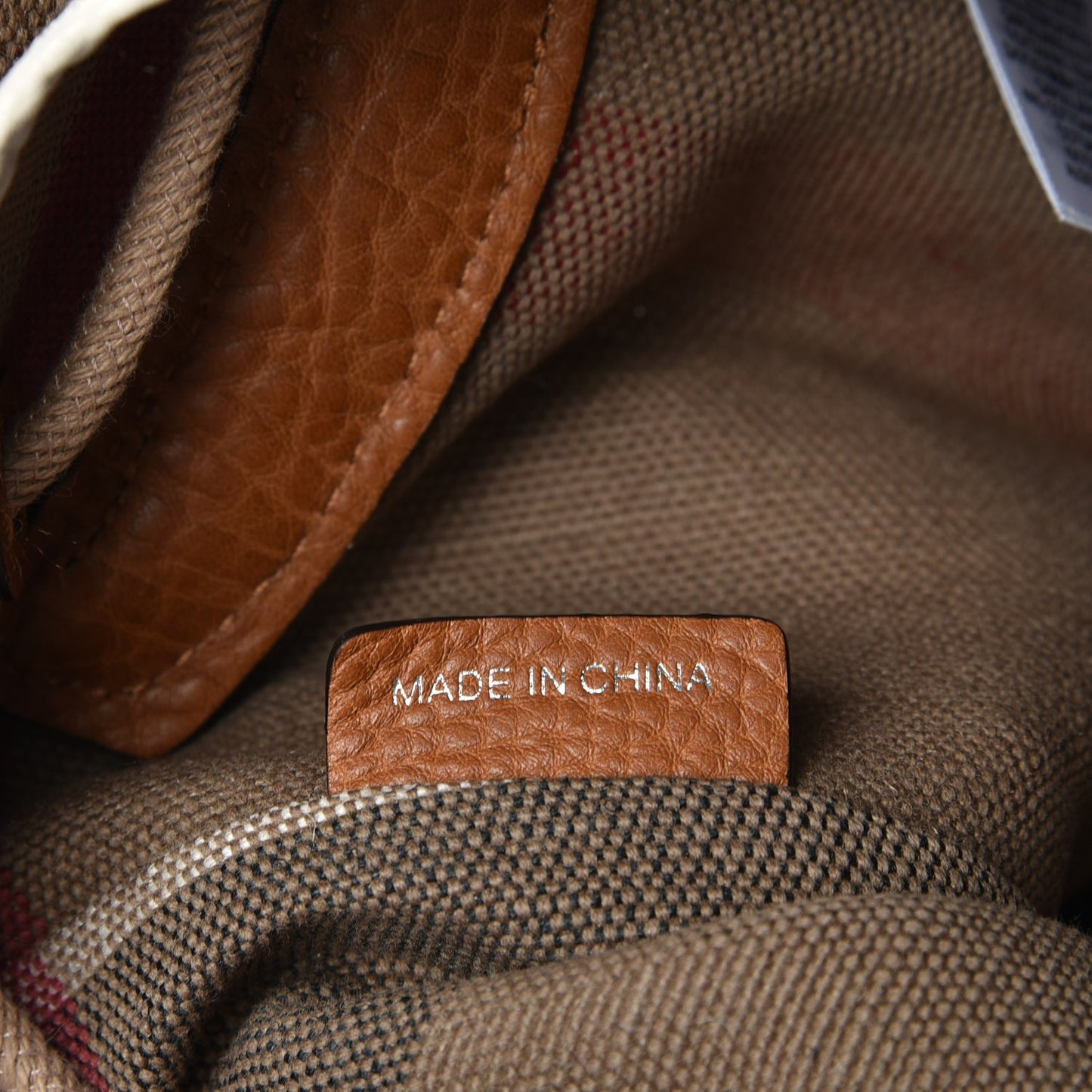 Canvas Mega Check Mini Backpack White