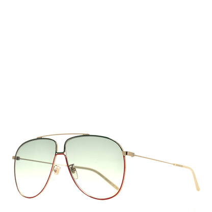 Gucci Aviator Sunglasses GG0440S Green Red 1 of 9