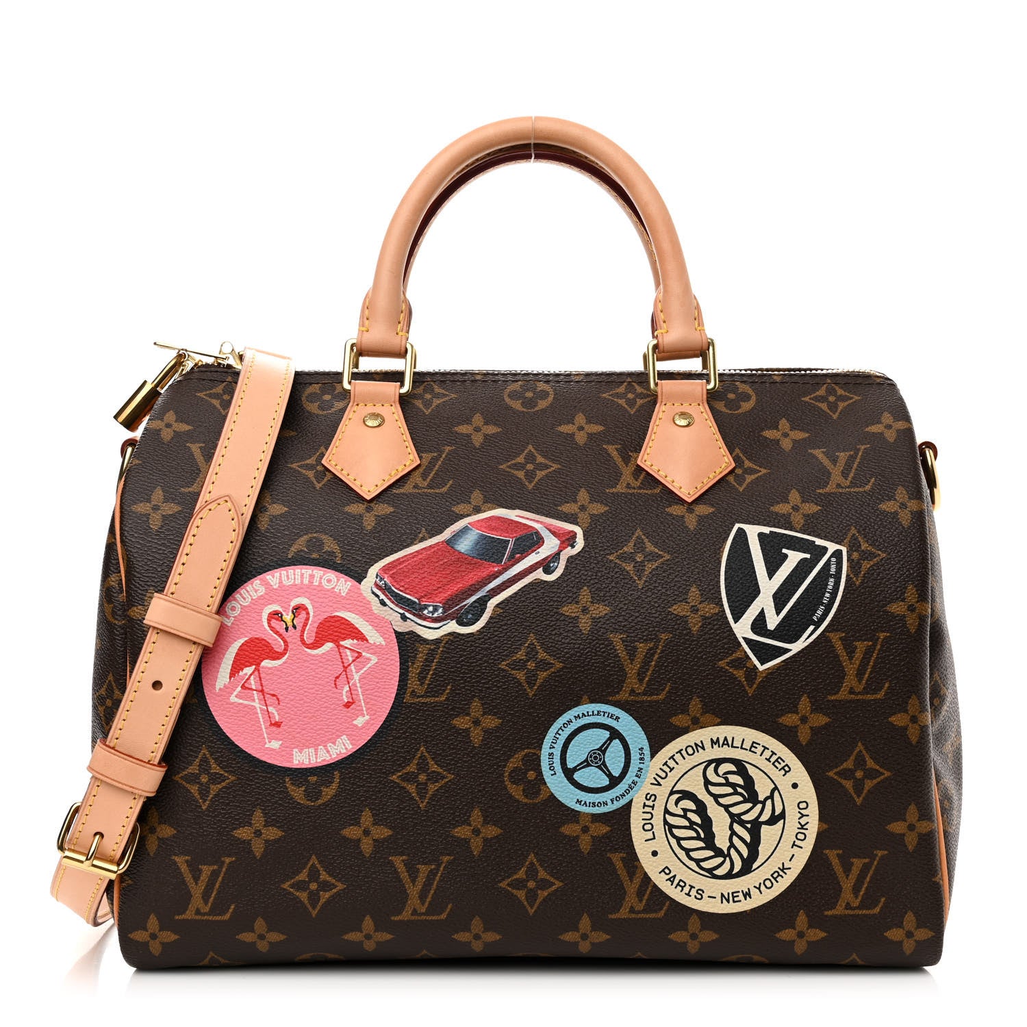 Louis Vuitton Monogram World Tour Speedy Bandouliere 30 1 of 10