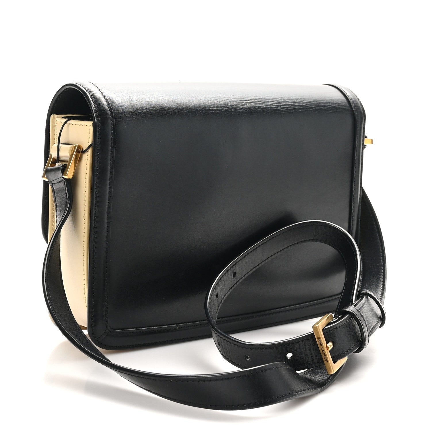 Saint Laurent Soft UltraCalfskin Monogram Medium Solferino Satchel Black Burro 3 of 11