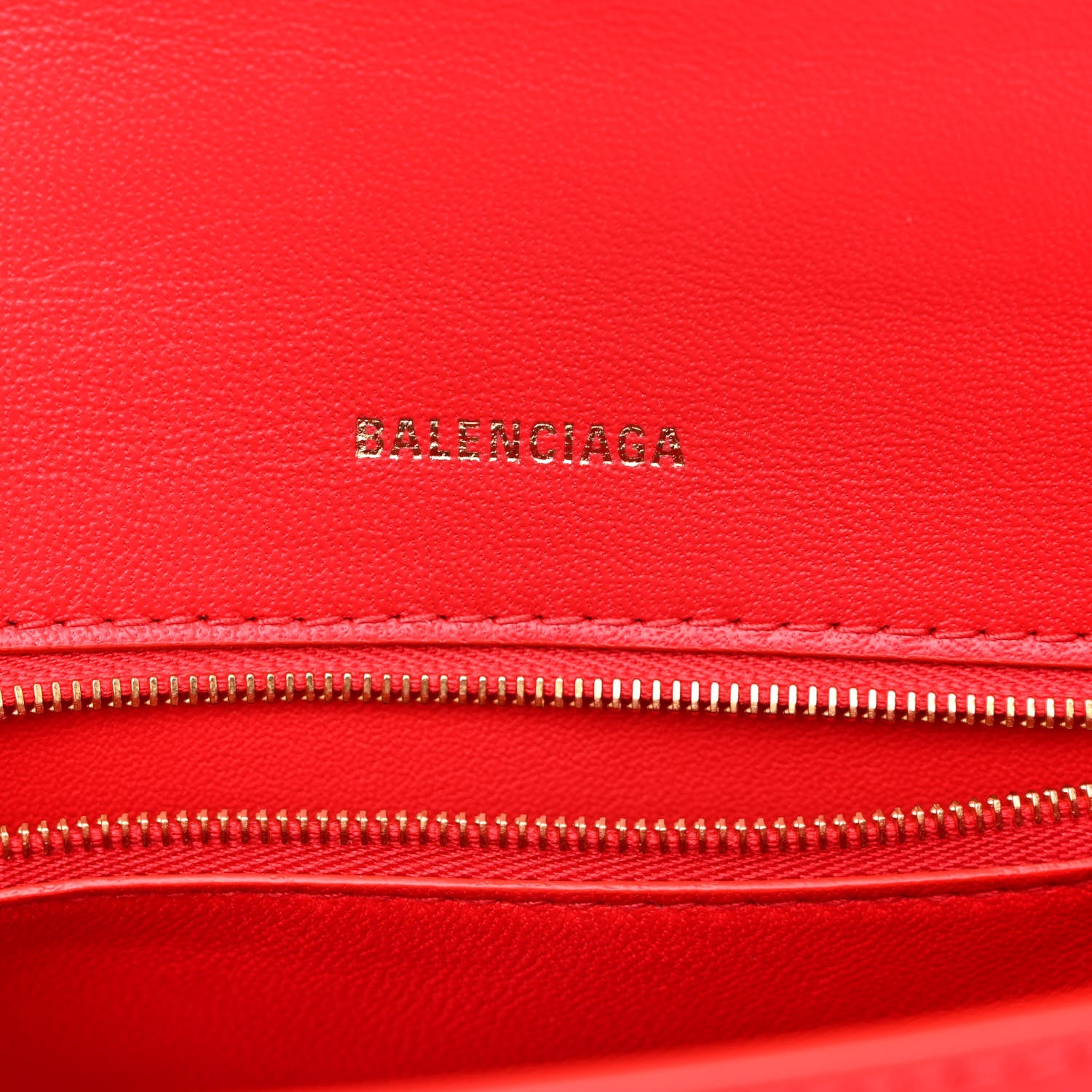 Balenciaga Shiny Box Calfskin Small Hourglass Top Handle Bag Bright Red 6 of 9