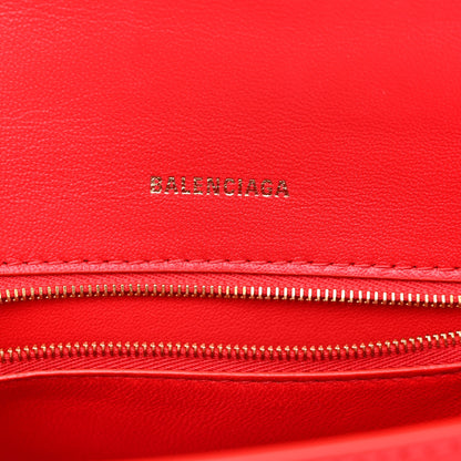 Balenciaga Shiny Box Calfskin Small Hourglass Top Handle Bag Bright Red 6 of 9