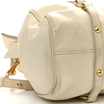 Miu Miu Vitello Lux Medium Bow Bag Talco 8 of 15