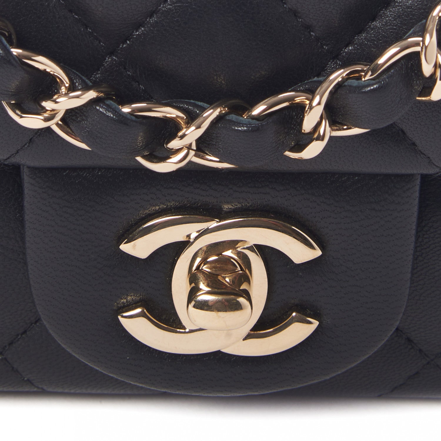 Chanel Lambskin Quilted Mini Square Flap Black 8 of 10