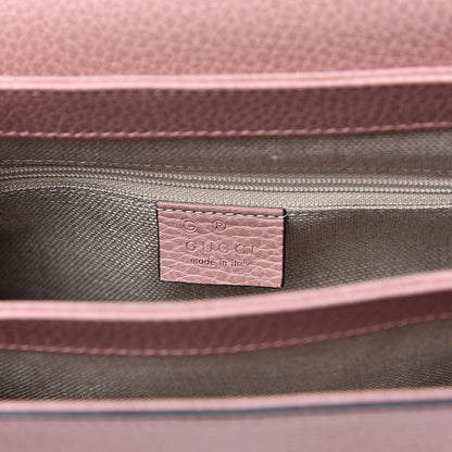 Gucci Dollar Calfskin Interlocking G Top Handle Shoulder Bag Soft Pink 6 of 9