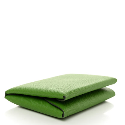 Hermes Epsom Calvi Duo Card Case Vert Yucca 4 of 7