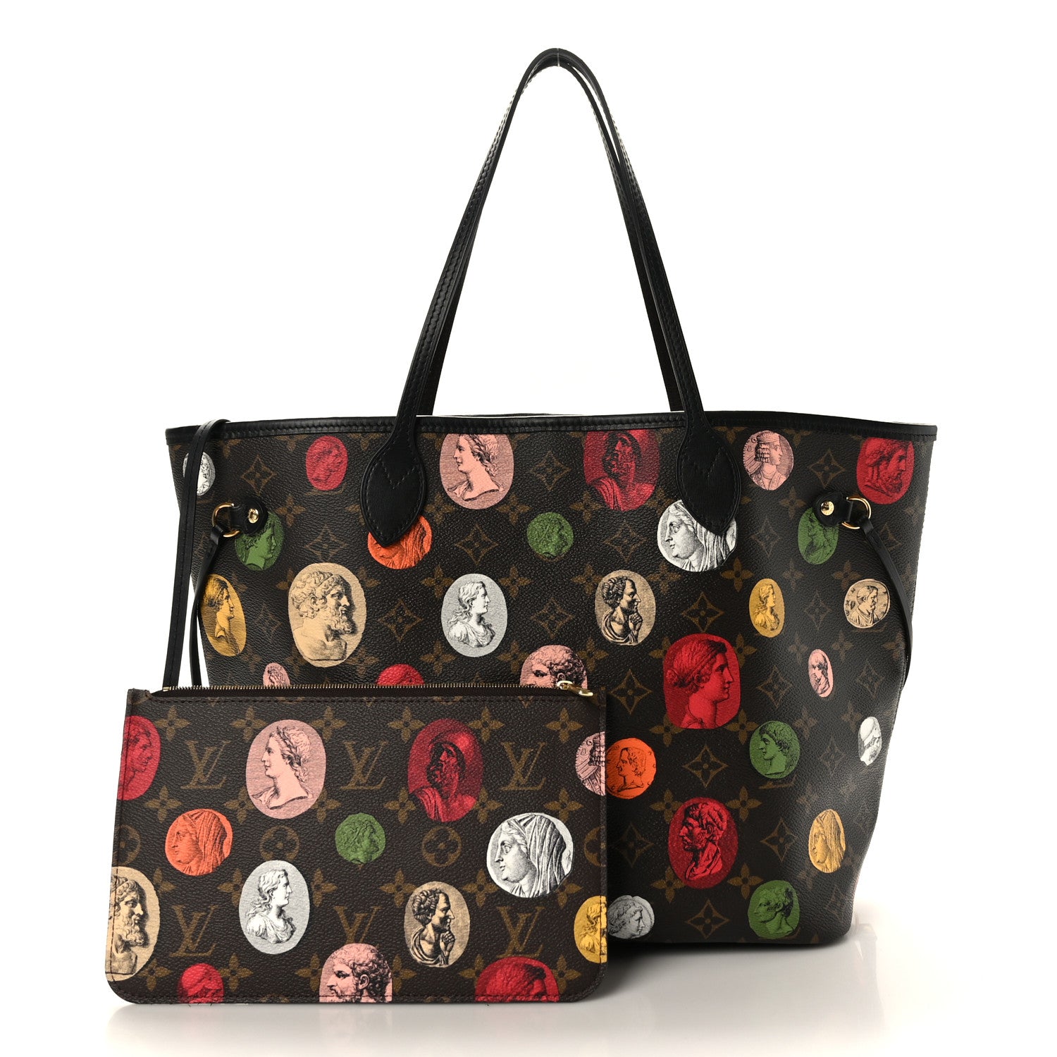 Louis Vuitton X FORNASETTI Monogram Cameo Neverfull MM 3 of 9