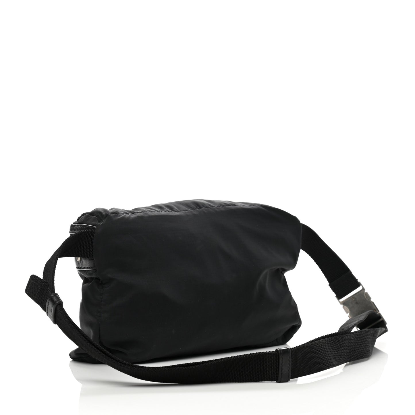 Nylon City Fold Up Backpack Belt Bag Black