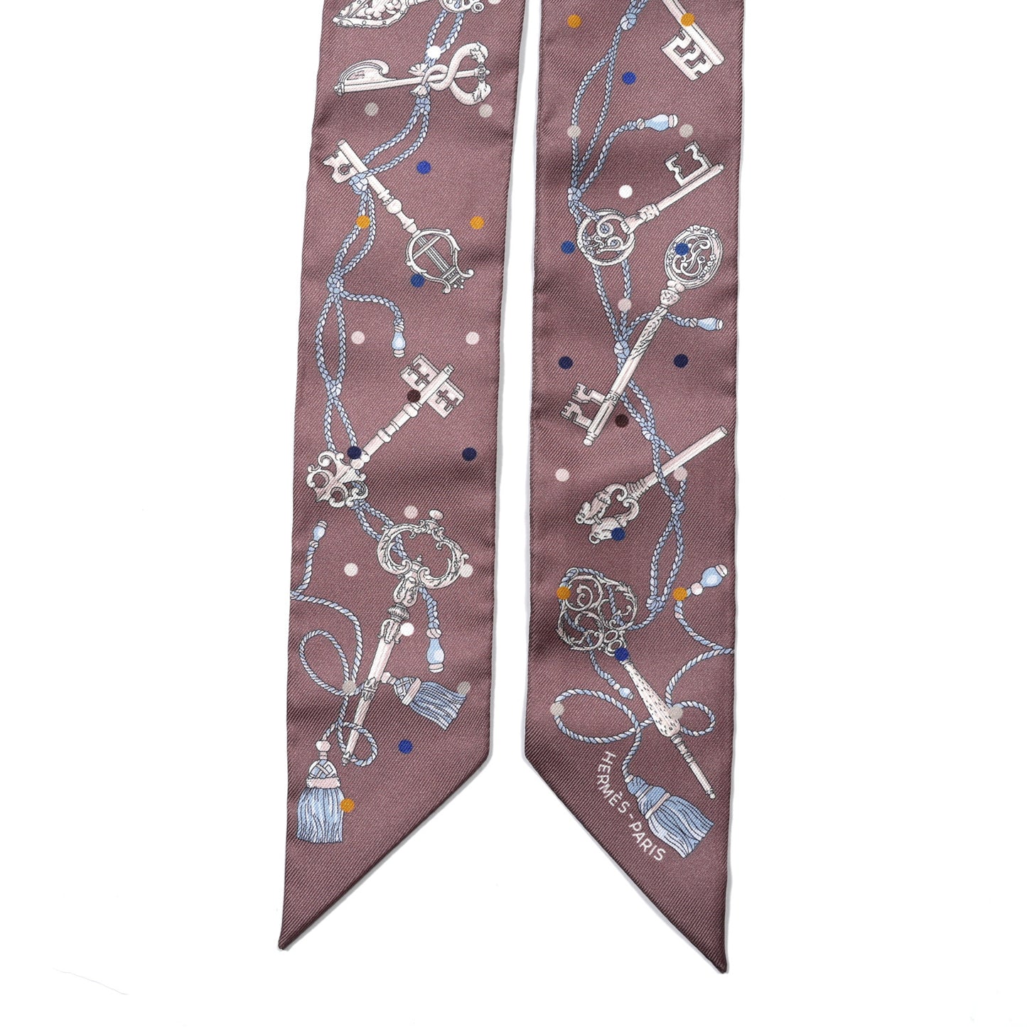 Silk Les Cles A Pois Twilly Marron Glace Gris