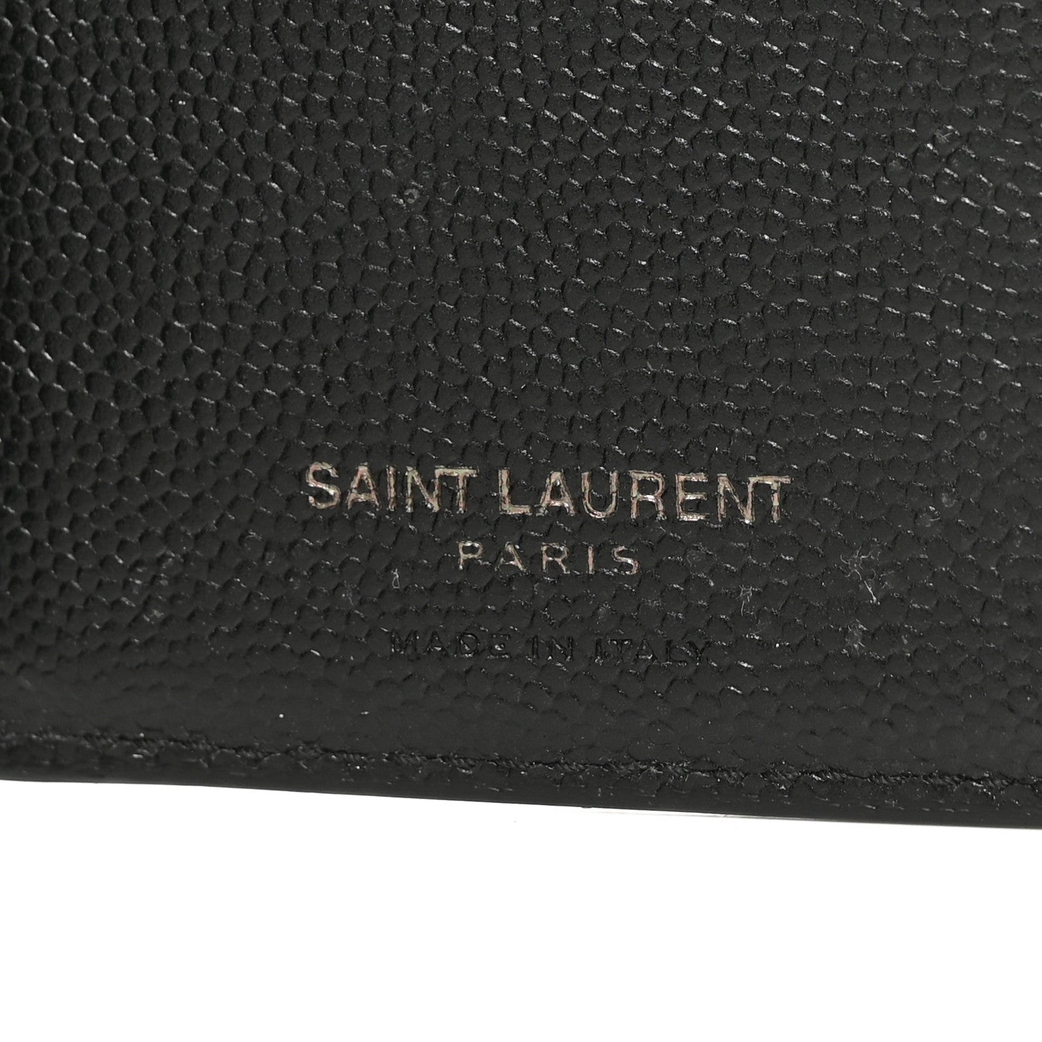Saint Laurent Grain De Poudre Monogram Bi-Fold Wallet Black 6 of 7
