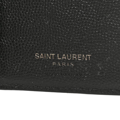Saint Laurent Grain De Poudre Monogram Bi-Fold Wallet Black 6 of 7