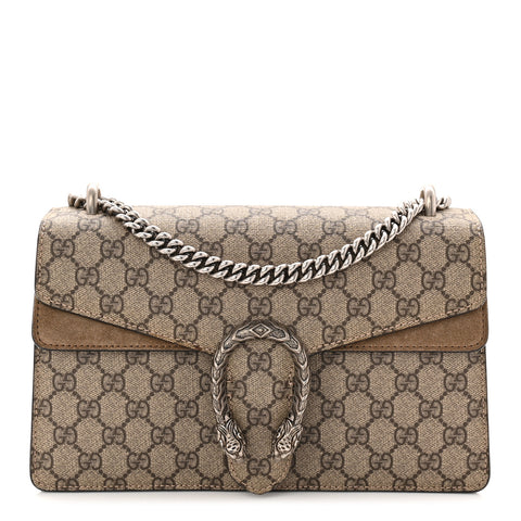 GG Supreme Monogram Small Dionysus Shoulder Bag Taupe
